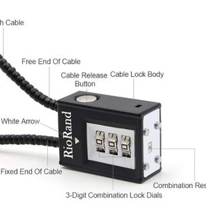 Rio Rand 15 Inch Trigger Cable Lock pack of 5 New in box.